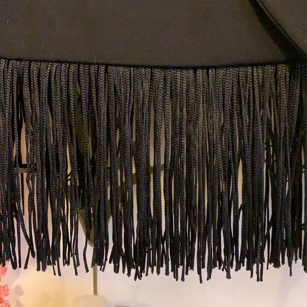 Zara Black Fringe Mini Skirt - Picture 7 of 7